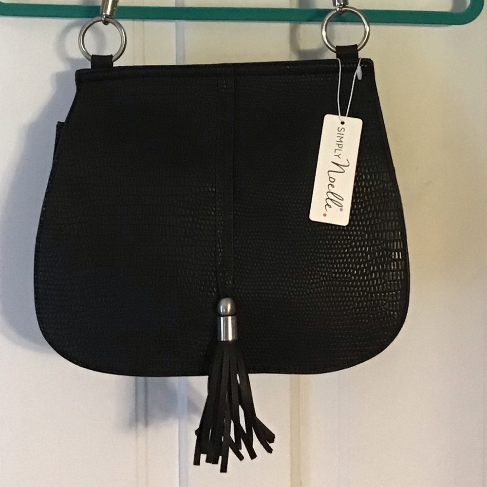 NWT Simply Noelle bag, black with metal ac…